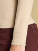 Joules Warm Handle Rib Roll Neck - Oat Marl