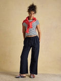 Joules Relaxed Wide Leg Trousers - Navy