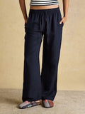 Joules Relaxed Wide Leg Trousers - Navy