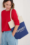 Seasalt Canvas Tote Bag Half Logo - Half Logo