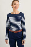 Seasalt Sailor Shirt - Falmouth Breton Maritime Chalk