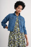 Seasalt Levan Well Jacket - Mid Wash Rain Slub