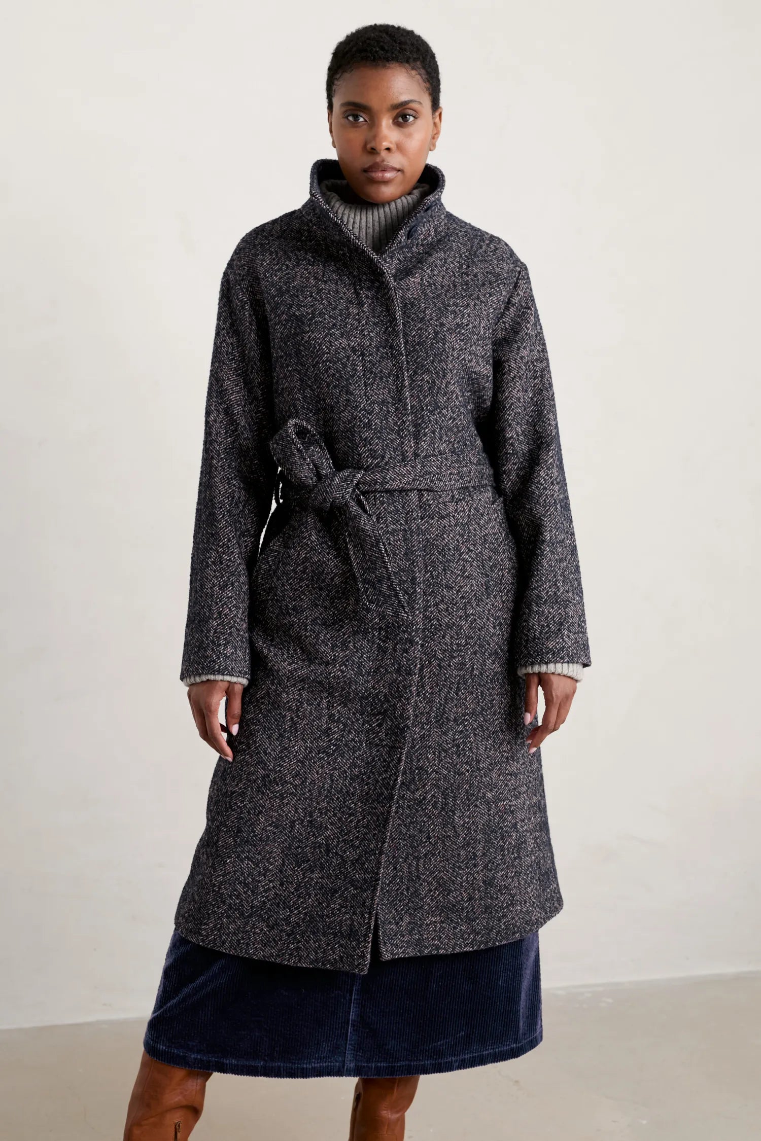 Seasalt Pinloom Wool Blend Coat Crownan Maritime House of Country