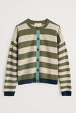 Seasalt Pinwell Cardigan - Bright Shape Light Olive Mix