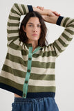Seasalt Pinwell Cardigan - Bright Shape Light Olive Mix