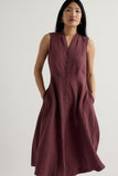 Seasalt Sleeveless Carved Wood Dress - Cacao