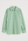 Seasalt Sea Path Shirt - Mini Scallion Stripe Hedgerow