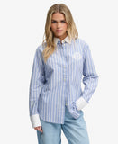 Superdry Poplin Shirt - Chelsea Blue Stripe