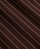 Superdry Mid Rise Pinstripe Trousers - Brown Pinstripe