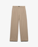 Superdry Mid Rise Pinstripe Trousers - Beige Pinstripe