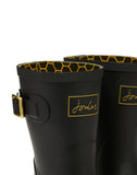Joules Molly Mid Height Printed Welly - Gold Bee*