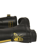 Joules Molly Mid Height Printed Welly - Gold Bee*