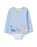 Joules Joshua Top - Blue Dinos