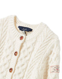 Joules Rhett Aran Knit Cardigan - Cream