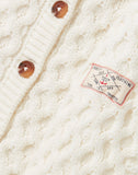 Joules Rhett Aran Knit Cardigan - Cream