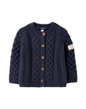 Joules Rhett Aran Knit Cardigan - Navy