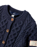 Joules Rhett Aran Knit Cardigan - Navy