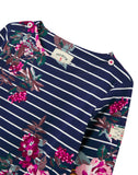 Joules Harbour Long Sleeve Top - Floral Stripe