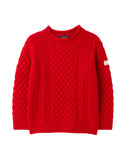 Joules Aran Knit Jumper - Red