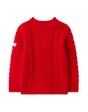 Joules Aran Knit Jumper - Red