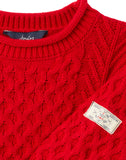 Joules Aran Knit Jumper - Red