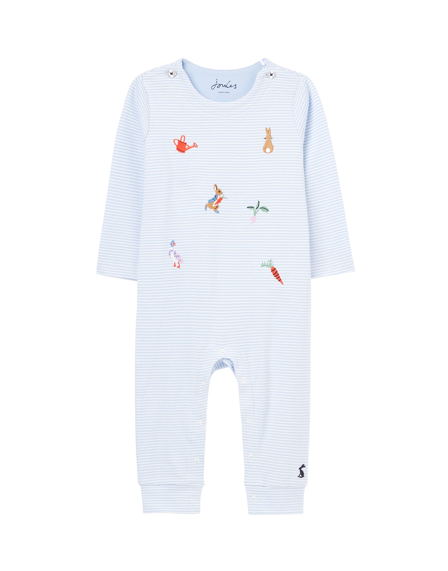 Joules Peter Rabbit Gracie Babygrow Light Blue Stripe – House of