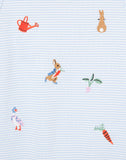 Joules Peter Rabbit Gracie Babygrow - Light Blue Stripe