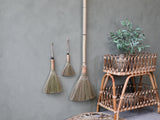 Sweeping Broom Natural Straw Handle Bamboo