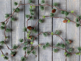 Fleur Cedar Garland with Pine Cones