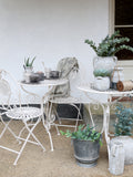 Iron Antique Cream Bistro Set with 2 Chairs & 1 table