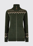 Dubarry Balbriggan Full Zip Sweater - Olive