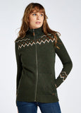 Dubarry Balbriggan Full Zip Sweater - Olive