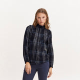 Pulz Alina Short Shirt - Blue Check