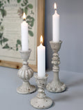 Candlestick Holder 14cm - Antique Grey