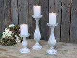 Candlestick Holder 17cm for Pillar Candles - Antique Cream