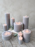 Macon Rustic Pillar Candle 14cm 42 h - French Grey