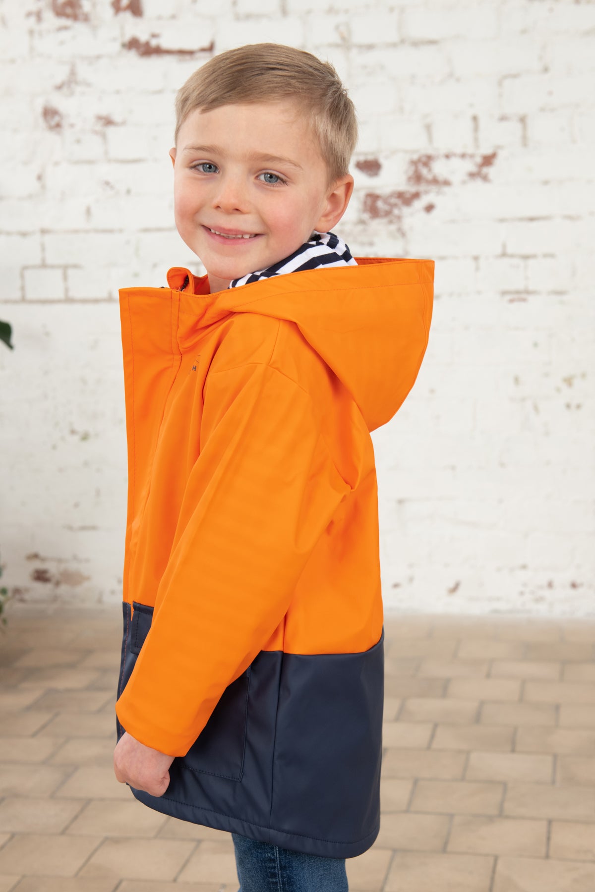 Orange kids sale coat