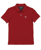 Barbour Boys Tartan Polo - Lobster Red