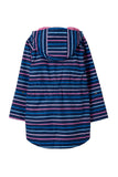 Lighthouse Charlotte Girls Coat - Blue/Pink Stripe