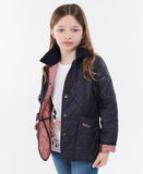 Barbour Girls Summer Liddesdale Quilted Jacket - Navy/Rose Blush