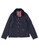 Barbour Girls Summer Liddesdale Quilted Jacket - Navy/Rose Blush