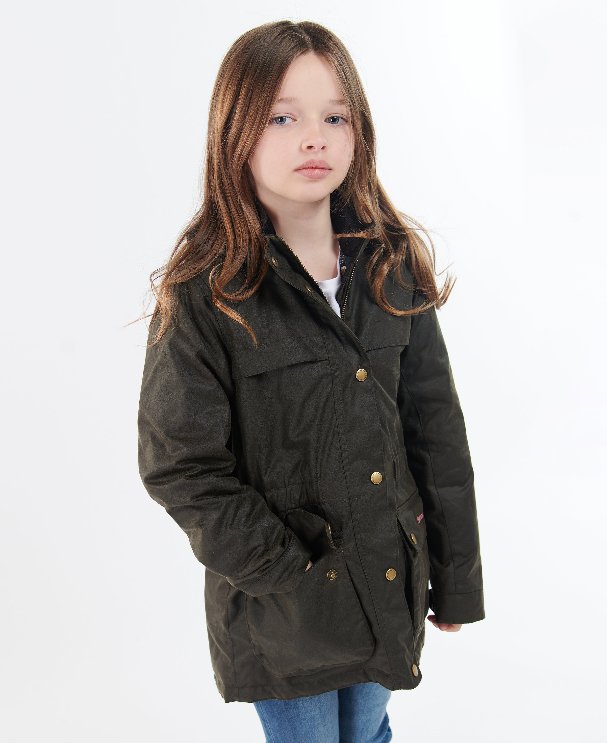 Style Girls Wax Jackets Barbour Girls Cassley Wax Jacket Olive