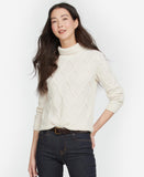 Barbour Burne Roll Neck Knit Sweatshirt - Cream