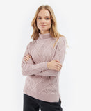 Barbour Burne Roll Neck Knit Sweatshirt - Rosewater