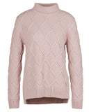 Barbour Burne Roll Neck Knit Sweatshirt - Rosewater