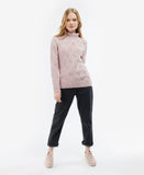 Barbour Burne Roll Neck Knit Sweatshirt - Rosewater