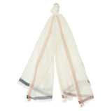 Barbour Blackett Border Check Wrap Scarf - Chiffon/Dewberry