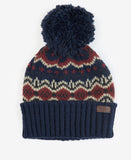 Barbour Case Fair Isle Beanie Hat - Navy/Cordovan Tartan