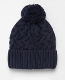 Barbour Gainford Cable Beanie - Navy