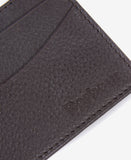 Barbour Amble Leather Card Holder - Dark Brown